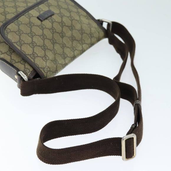 GUCCI GG Canvas Shoulder Bag Coated Canvas Beige Auth ti1728 - Picture 8 of 16